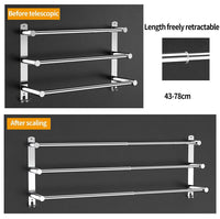 Thumbnail for Stretchable 45-75 cm Towel Bar for Bathroom and Kitchen (Three Bars)