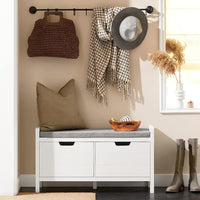 Thumbnail for Shoe Bench Shoe Rack Cabinet Hallway, White