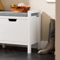 Thumbnail for Shoe Bench Shoe Rack Cabinet Hallway, White