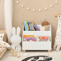 Thumbnail for Kids Storage Bookcase 3 Compartments, White