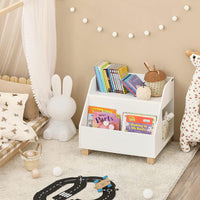 Thumbnail for Kids Storage Bookcase 3 Compartments, White