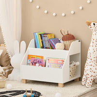 Thumbnail for Kids Storage Bookcase 3 Compartments, White