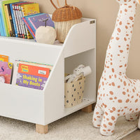 Thumbnail for Kids Storage Bookcase 3 Compartments, White