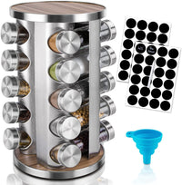 Thumbnail for Rotating Spice Rack Organizer with 20 Pieces Jars for Kitchen