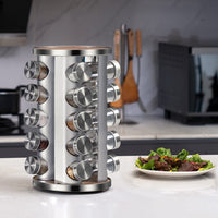 Thumbnail for Rotating Spice Rack Organizer with 20 Pieces Jars for Kitchen