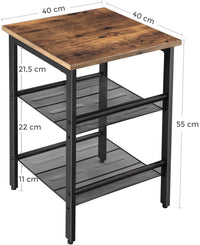 Thumbnail for Side Table, 2 Mesh Shelves