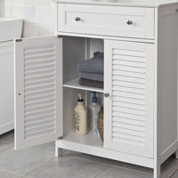 Thumbnail for Freestanding Storage Cabinet with Doors/Drawer 60x87x35 cm