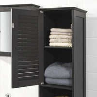 Thumbnail for Freestanding Tall Bathroom Cabinet 170 x 32 x 30 cm (Black)