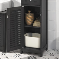 Thumbnail for Freestanding Tall Bathroom Cabinet 170 x 32 x 30 cm (Black)