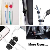 Thumbnail for 16 Pack Black Cord Organizer Cable Management for Home and Office