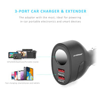 Thumbnail for mbeat Gorilla Power Dual Port QC 3.0 Car Charger With Cigar Lighter Socket