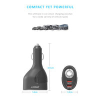 Thumbnail for mbeat Gorilla Power Dual Port QC 3.0 Car Charger With Cigar Lighter Socket