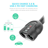 Thumbnail for mbeat Gorilla Power 4 Ports USB-C & QC 3.0 Car Charger