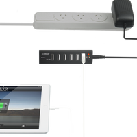 Thumbnail for mbeat 7-Port USB 3.0 x 1 + USB 2.0 x 6 Hub with 2.1A Smart Charging Function