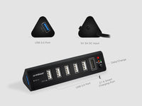 Thumbnail for mbeat 7-Port USB 3.0 x 1 + USB 2.0 x 6 Hub with 2.1A Smart Charging Function