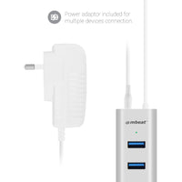 Thumbnail for mbeat 7-Port USB 3.0 Aluminum Slim Hub With Power For PC and MAC