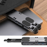 Thumbnail for mbeat Stage P5 Portable Laptop Stand with USB-C Docking Station - Space Grey