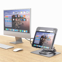 Thumbnail for mbeat Stage S12 Rotating Laptop Stand with USB-C Docking Station - Space Grey