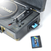 Thumbnail for mbeat Uptown Retro Turntable and Cassette Player with Bluetooth Speakers