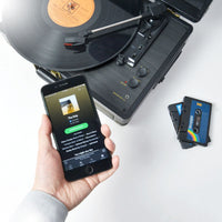 Thumbnail for mbeat Uptown Retro Turntable and Cassette Player with Bluetooth Speakers