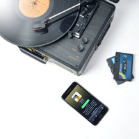 Thumbnail for mbeat Uptown Retro Turntable and Cassette Player with Bluetooth Speakers