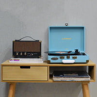 Thumbnail for mbeat Woodstock II Sky Blue Retro Bluetooth (TX/RX) Turntable