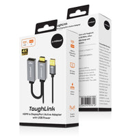 Thumbnail for mbeat Tough Link HDMI to DisplayPort Adapter with USB Power