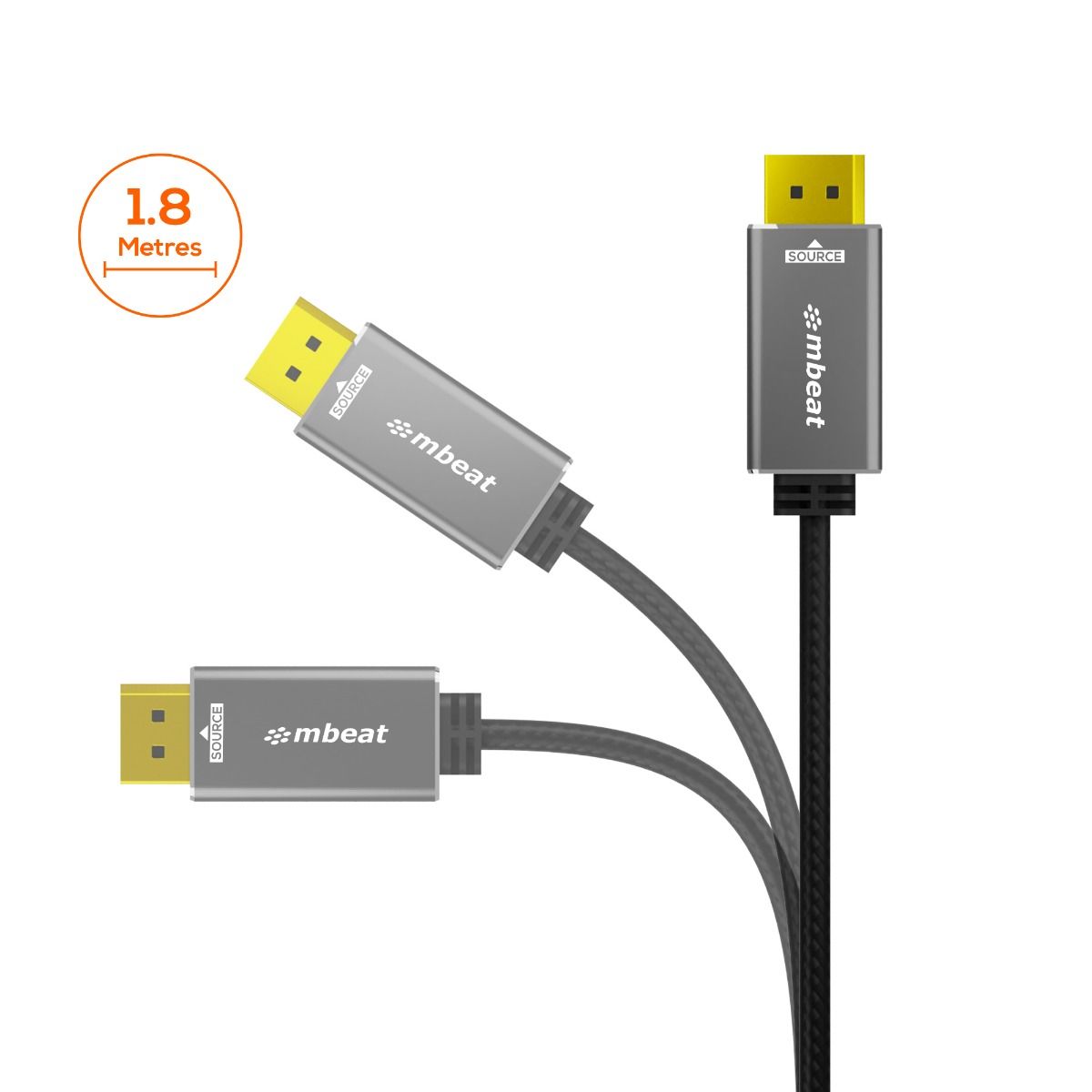 mbeat Tough Link 1.8m DisplayPort to DVI-D Cable