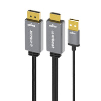 Thumbnail for mbeat Tough Link 1.8m HDMI to DisplayPort Cable with USB Power