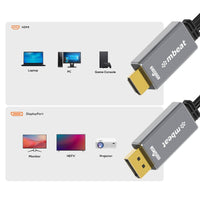 Thumbnail for mbeat Tough Link 1.8m HDMI to DisplayPort Cable with USB Power