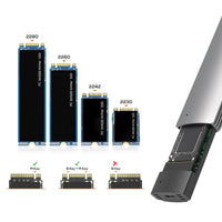 Thumbnail for mbeat 10Gbps M.2 NVMe SATA SSD Enclosure