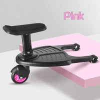 Thumbnail for Stroller Step Board Toddler Buggys Wheel Standing Board Skateboard For Pram Kids Pink