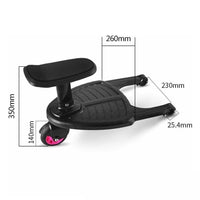 Thumbnail for Stroller Step Board Toddler Buggys Wheel Standing Board Skateboard For Pram Kids Pink