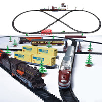 Thumbnail for Electric Large Classic Train Set Rail Track Carriages Kids Vehicle Toy Gift