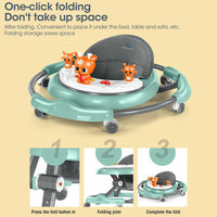 Thumbnail for Upgrade Adjustable Baby Walker Stroller Play Activity Music Kids Ride On Toy Car