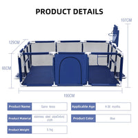 Thumbnail for Baby Playpen Child Play Mat Interactive Safety Gate Slide Fence Game 12 Panels