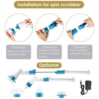 Thumbnail for Electric Cordless Spin Scrubber Super Power Scrubber Turbo Scrub Clean Brush