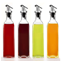 Thumbnail for 4PCS 500ml Olive Oil Vinegar Pourer Dispenser Cooking Glass Bottle Kitchen Tools