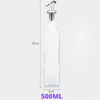 Thumbnail for 4PCS 500ml Olive Oil Vinegar Pourer Dispenser Cooking Glass Bottle Kitchen Tools