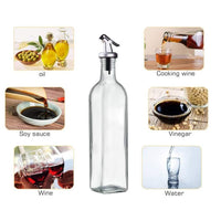 Thumbnail for 4PCS 500ml Olive Oil Vinegar Pourer Dispenser Cooking Glass Bottle Kitchen Tools