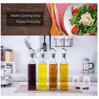 Thumbnail for 4PCS 500ml Olive Oil Vinegar Pourer Dispenser Cooking Glass Bottle Kitchen Tools