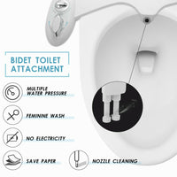 Thumbnail for Toilet Bidet Seat Spray Hygiene Water Wash Clean Sanitation Bathroom Attachment