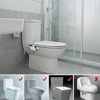 Thumbnail for Toilet Bidet Seat Dual Nozzles Bidet Non Electric Toilet Water Sprayer Bathroom