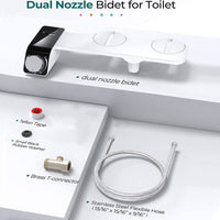 Thumbnail for Toilet Bidet Seat Dual Nozzles Bidet Non Electric Toilet Water Sprayer Bathroom