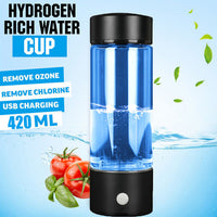 Thumbnail for Random Color 420ml Portable Hydrogen Rich Water Bottle Rich Hydrogen Water Generator USB AU