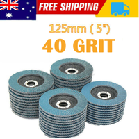 Thumbnail for 20 PCS 40 Grit Grinding Wheel 5'' 125MM Angle Grinder Flap Sanding Disc AU