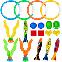 Thumbnail for Kids Pool Diving Toys Set Underwater Games Fun Swimming Training Summer Toys