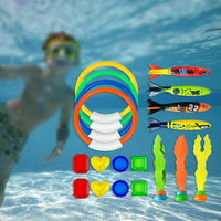 Thumbnail for Kids Pool Diving Toys Set Underwater Games Fun Swimming Training Summer Toys