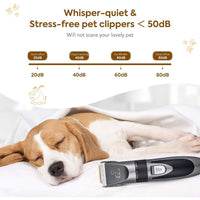 Thumbnail for Pet Clippers Dog Grooming Clippers Cordless Electric Hair Trimmer Shaver Kit Hot