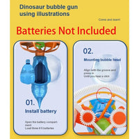 Thumbnail for Blue gift Bubble Gun Automatic Bazooka Soap Water Bubble Machine Toy Electric Fan kid